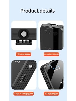 Kablosuz Yaka Mikrofonu Çift Mikrofon 15 16 17 ile Uyumlu Type-C Portlu Telefon Pc Tablet Video Kayıt Röportaj Canlı Yayın Vlog Kablosuz Mikrofon | 1027