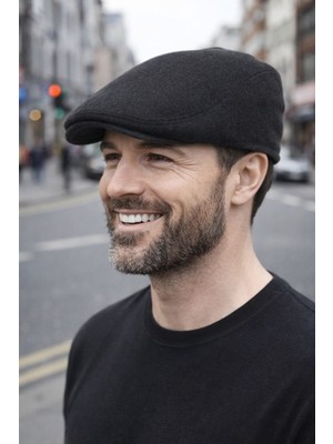 Kaşe Lastikli Ördek Kasket Şapka