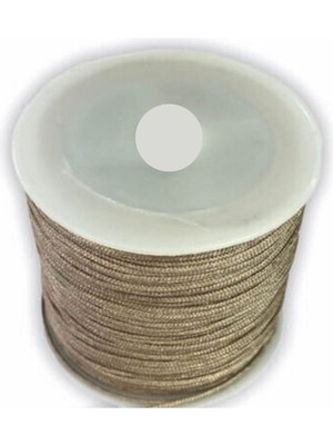 TeknoKapsül Paraşüt Ipi, Bileklik-Kolye Örgü Ipi 1 mm 50 Metre Vizon