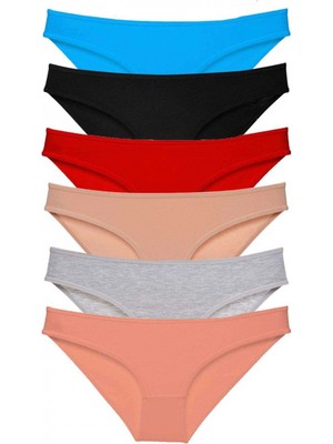 Marsilyan 6 Adet Süper Eko Set Likralı Kadın Slip Külot Renk 1