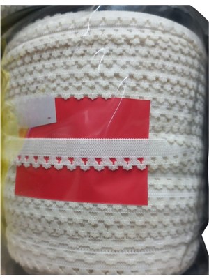 TeknoKapsül Çamaşır Lastiği Dantelli 1 cm 1 Metre Beyaz 2. Model