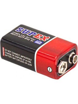 Supex 6F22 9V Çinko Karbon Pil