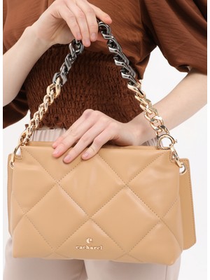 Cacharel 29X18X10 Deve Tüyü Kadın Omuz Çantası C079 cm