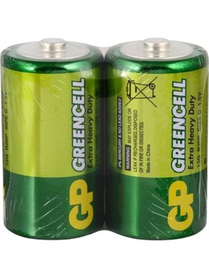 Gp GP13G Greencell R20P/1250/D Büyük Boy D Pil 2'li Shrink