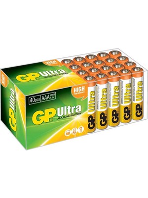 Gp LR03 1.5V Ultra Alkalin Aaa Ince Kalem Pil 40'lı