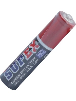 Supex R03/AAA Alkalin Çinko Karbon Ince Kalem Pil