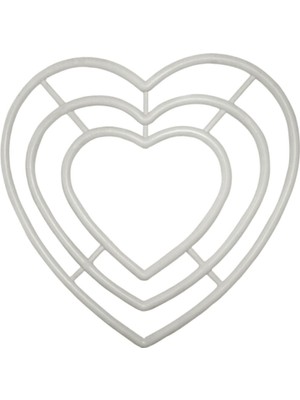 TeknoKapsül Kalp Makrome Halkası 3'lü 20 cm