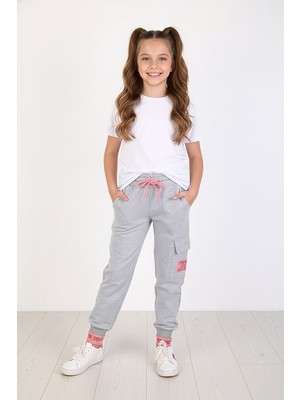Kinderos Kargo Cepli  Baskılı Kız Çocuk Eşofman Altı - 26K 5180