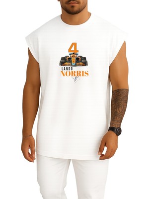 Bahriyeli Collection Oversize Lando Norris Göğüs Baskılı Atlet