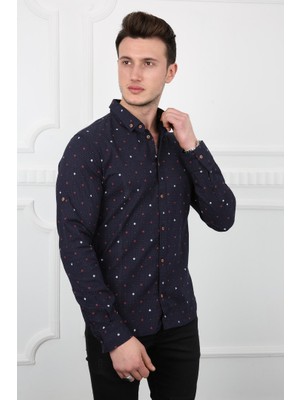buğrahayalin Erkek Günlük Nokta Desenli Gömlek