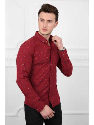 buğrahayalin Erkek Günlük Nokta Desenli Gömlek