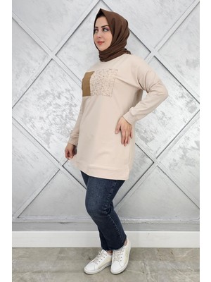 Pys Giyim Kadın Baskı Detaylı Tesettür Tunik