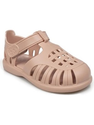 Igor Tobby Solid Kız Çocuk Sandalet PVC Malzeme ile Cırtlı Tasarım Düz Topuk