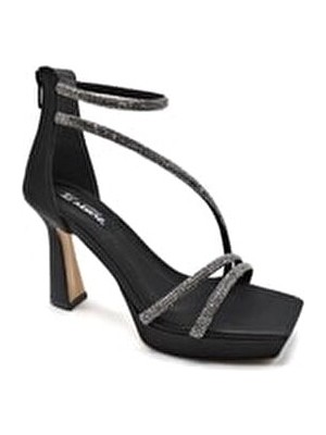 Venüs Kadın Sandalet Taşlı Platform Topuk Suni Deri 10,5 cm Yüksek Topuk Özellikli