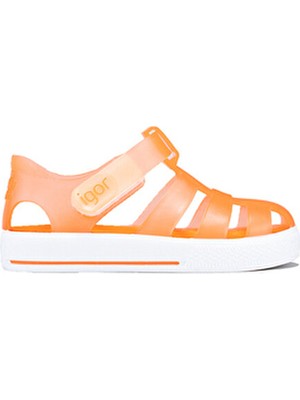 Igor Star  Çocuk Turuncu Sandalet Kayışlı Tasarım ile Kolay Giyim ve Konfor Sağlar