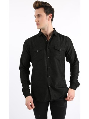 buğrahayalin Erkek Günlük Kadife Gömlek