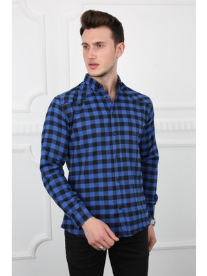 buğrahayalin Erkek Günlük Kışlık Küçük Kareli Gömlek