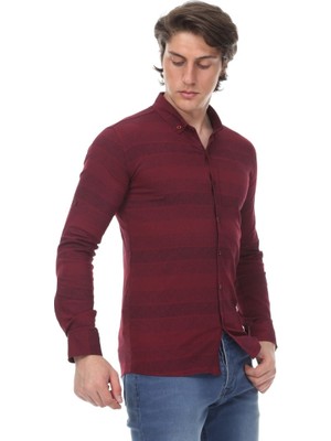 buğrahayalin Erkek Günlük Full Likralı Desenli Gömlek