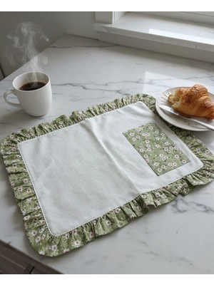 Doğa Teks Home Çiçek Desen Detaylı Vintige Amerikan Servis