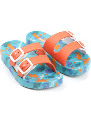 Gezer Yazlık Iki Toka Kaydırmaz Taban Erkek Çocuk Terlik