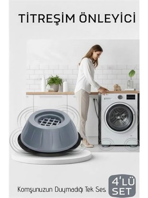 Marsilyan Premium 4'lü Titreşim Önleyici Kauçuk Ayak Seti - Ultra Sessiz ve Sarsıntısız Yıkama Teknolojisi
