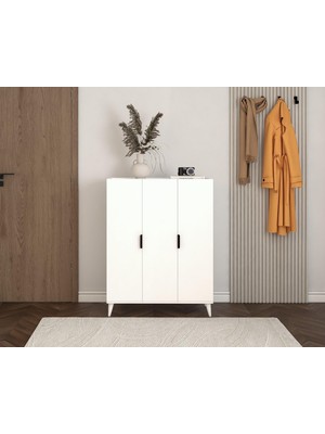 Saten Home Ayakkabılık 3 Kapaklı Çok Amaçlı,banyo,kiler Dolabı