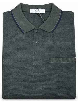 Süvari Rahat Kalıp Polo Yaka Düz Triko Kazak