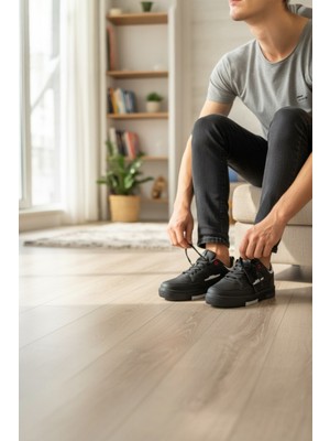 Enoch Günlük Spor Ayakkabı Kalın Tabanlı Sneaker Kontrast Şeritli ve Aksan Detaylı Model