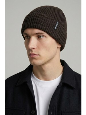 Allunique Unisex Acı Kahve Yün Kaşmir Karışımlı Bere