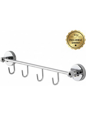 Premium Pirinç Karina Dörtlü Askılık