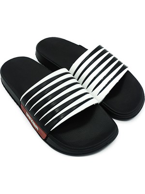 Pnr Terlik Erkek Lacivert-beyaz Lüx Banyo Havuz Plaj Terlik 12470