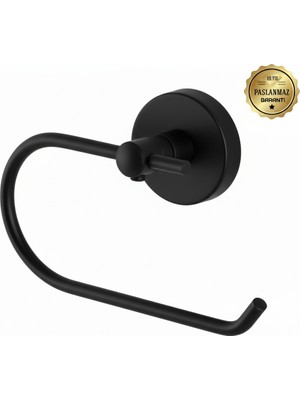 Premium Pirinç Karina Wc Kağıtlık Mat Siyah