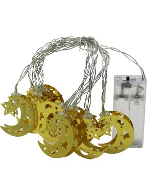 Go İthalat 2mt Metal Ayyıldız Pilli Ramazan LED Işık (5263)