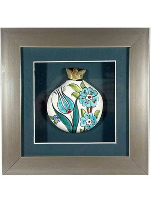 Çini Evi Turkuaz Zarafet – Iznik Çinili Nar Plaket