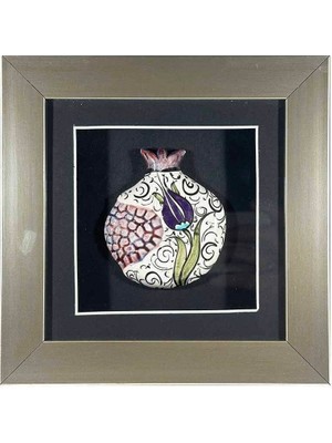 Çini Evi Mor Lale – Iznik Çinili Nar Plaket