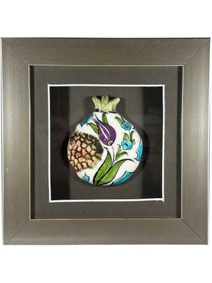 Çini Evi Mor Lale ve Bahar Çiçekleri – Iznik Çinili Nar Plaket