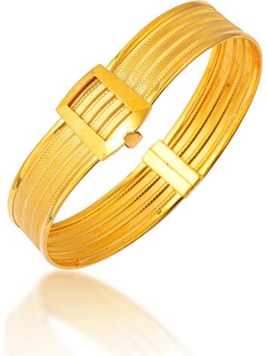 Bilezikci Klasik Hasır Kelepçe Altın Bilezik