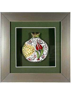 Çini Evi Kırmızı Lale – Iznik Çinili Nar Plaket