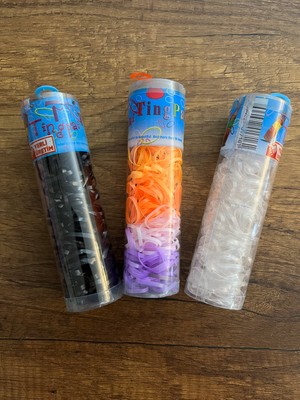 Gülümse Gel 3 Kutu Tüp Içinde Renkli  Siyah Şeffaf Saç Örgü Lastiği Perma Ince Lastik Toka