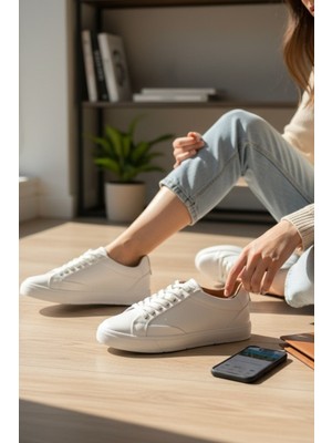 Enoch Erkek Günlük Spor Ayakkabı Kalın Tabanlı Sneaker Minimalist Düz ve Sade Urban Model