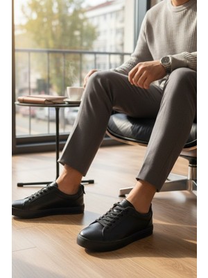 Enoch Erkek Günlük Spor Ayakkabı Kalın Tabanlı Sneaker Minimalist Düz ve Sade Urban Model