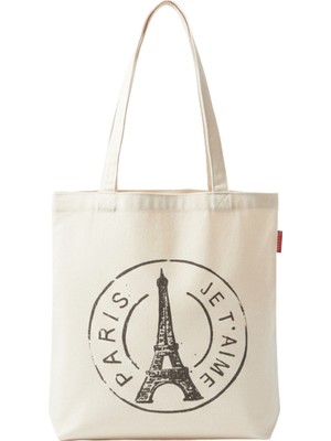 Baghashtag Paris Baskılı Bez Çanta