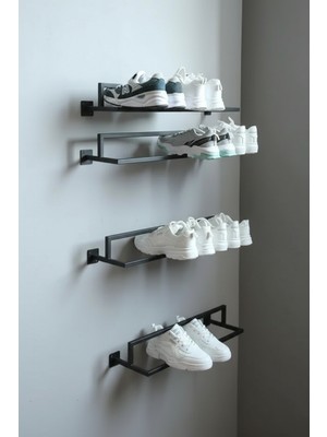 Gelişim Metal FRAME-Ayakkabılık-Modern Tasarım Duvara Monte Raf Ayakkabılık