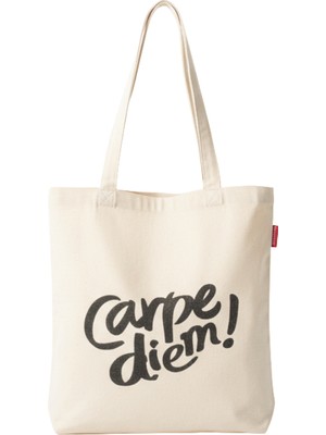 Baghashtag Carpe Diem Baskılı Bez Çanta