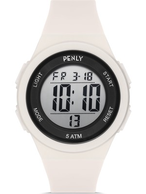 Penly Dijital Su Geçirmez Kol Saati 8217 Model Beyaz +4 Renk Kronometre-Alarmlı