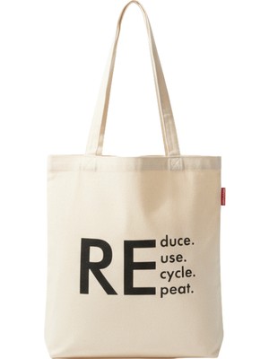 Baghashtag Reduce Reuse Recycle Repat Baskılı Bez Çanta
