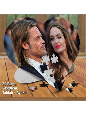 Asilmeydan Kalpli Sevgililer Günü Kişiye Özel Tasarım Puzzle Fotoğraf Baskılı Yıldönümü Yapboz