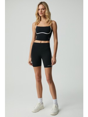 Urban Beat Pharsa Kadın Şerit Biyeli Yumuşacık Siyah Şort