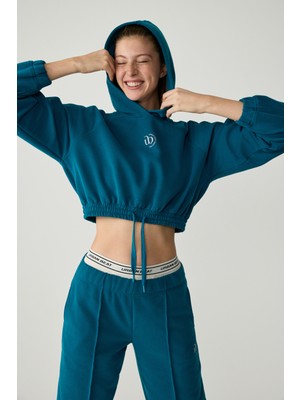 Urban Beat Kathrıne Kadın Kapüşonlu Mavi Sweatshirt