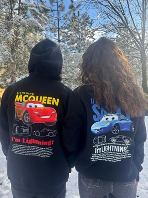 Shain 14 Şubat Sevgililer Günü Hediyesi Çift Kombin Siyah Sweatshirt